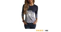 SOLY HUX Women's Graphic Print Long Sleeve Shirts Workout Tee Shirts Round Neck Casual T Shirt Top at Amazon Women’s Clothing store