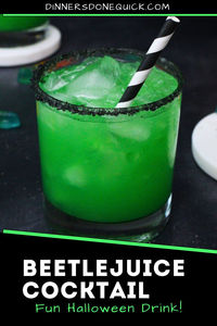 Summon the "Ghost with the Most" with this vibrant green Beetlejuice Cocktail! Perfect for Halloween parties or a themed movie night, this eerie drink combines flavors that will awaken your taste buds and your love for all things ghoulish. With a striking color and easy-to-make recipe, it’s sure to be the star of your Halloween festivities. Mix up some fun with this Beetlejuice-inspired drink, and don’t forget to chant his name three times! 🎃 #HalloweenCocktails #BeetlejuiceDrink #SpookySips