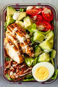 Easy Cobb Salad Meal Prep - All the Healthy Things