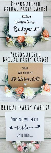 Bridal Party Cards! Affordable Bridesmaid gifts! Will you be my Bridesmaid? Asking your bridesmaid. Bridesmaid asking ideas.