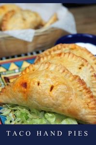 These hot and flaky, hand pies are filled with a delicious and flavorful taco filling. We use ground turkey that’s seasoned with a southwestern-inspired seasoning blend, black beans, corn and just a little bit of Monterey Jack cheese and green onions. #tacohandpies #tacos #handpies #Mexicanfood #southwestern #taconight