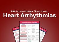 Use this EKG interpretation cheat sheet that summarizes all heart arrhythmias in an easy-to-understand fashion. Download now!