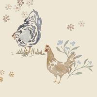 Add a unique touch to any room with this vintage-style farm wallpaper boasting hand sketched Spring Chickens in a creamy hue. Give your space a one-of-a-kind feel with this fun and whimsical wallpaper! View the entire Mariah Cottrell x Ayara collection here. Whether you're leaning toward our luxury removable "peel and stick" wallpaper or keeping it classic with traditional wallpaper, Ayara offers a variety of materials to fit your project needs. Just click the "Types of Wallpaper" dropdown menu