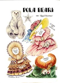 THE TEDDY BEAR and Friends  Paper Doll Fantasy 1984 by Peggy Jo Rosamond | POLAR BEARI | Movie Star | 13 of 15