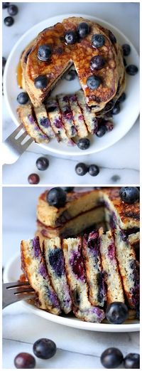 The BEST Blueberry Pancakes EVER! So easy to make, too! A must make.