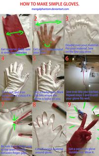 Someone asked me if I had any tips on making gloves, and I just snapped a few pictures of my own that I was making. Just thought I'd share it with you guys, hope it comes in handy ! This was origin...