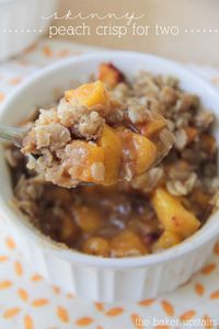 the baker upstairs: skinny peach crisp for two