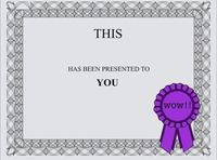 This _______ award has been.... Blah blah blah etc etc etc, just fill in with whatever