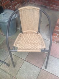 Jute rope macrame chair. Formerly plastic wicker.