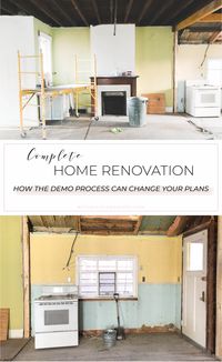 Sometimes you just have to roll with what you find during a complete home renovation. Demo uncovers the unexpected but that's the fun in it, right?  Read more at withwhiteandwood.com