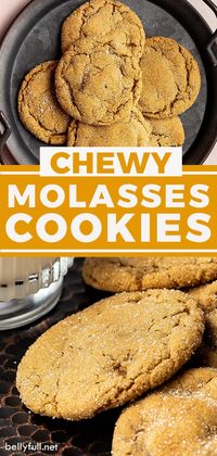 Soft and Chewy Molasses Cookies with wonderful spices and rolled in sugar. A cookie that screams holiday cheer!