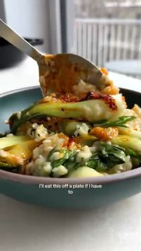 This miso risotto uses all the classic risotto techniques, but utilizes a rich, umami miso broth to make the base of this creamy, umami dish. You can add baked salmon on top, or leave it as-is for a cozy, plant-based meal!