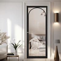 Melrose Black Internal Door - Clear Glass - Prefinished