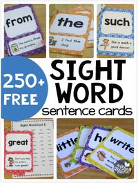 250+ FREE Sight Word Sentence Cards - This Reading Mama