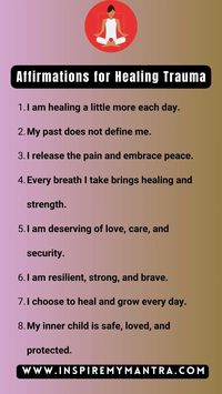 Affirmations for Healing Trauma Rewiring Subconscious Belief