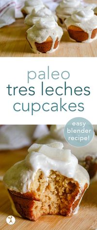 Paleo Tres Leches Cupcakes :: honey-sweetened, real food