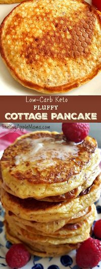 Fluffy Low Carb Cottage Pancakes - The Big Apple Mama