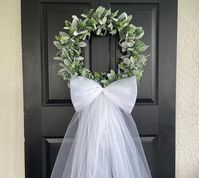 Spring Summer wreaths  for front door wreath decorations, All Year Round wreath, 4 Seasons farmhouse Bridal Shower Wedding  AniaMelisa.etsy.com ready to ship FINISHED WREATH SIZE: approximately 19'' across Made on round 14'' grapevine wreath ring. This listing is for the most popular wreath on my website. The perfect front door or wall decor, wedding decorations. A great gift for ALL YEAR ROUND, Mother's Day, Birthday, New Home Decor, Thank You Gift, Spring, Easter ... This wreath is made with a