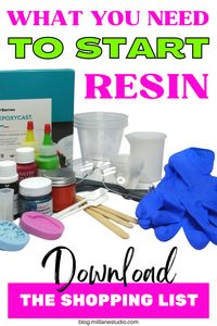 WOW - she totally gets me! I'm so glad I found this resin supply list post filled with the exact resin materials I need to get started. I felt so overwhelmed before and didn't know where to start and this list makes it so easy ... now I know exactly what I need! I am so excited to finally get started in resin.