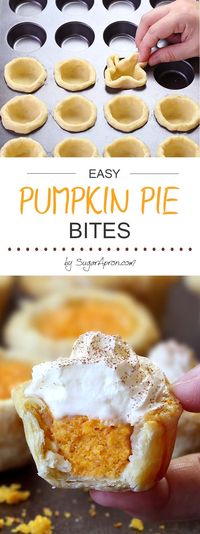 Easy Pumpkin Pie Bites - Sugar Apron