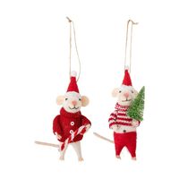 Peo Christmas tree decorations wool 2 pieces, Christmas mice Bloomingville