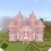 Pink Minecraft Castle base game console