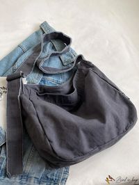 BirdinBag - Sleek Canvas Hobo Bag for a Minimalist Look