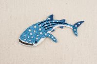 Whale Shark Iron on Patch Embroidery Decorative Applique DIY Embroidered Badge Sea Animal Sticker Emblem Japan for Bag Jacket Hamanaka - Etsy