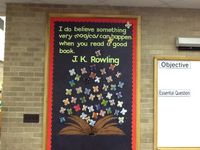 J. K. Rowling's quote and I wrote some of the first Harry Potter book on the book with 3D butterflies.  Cute.