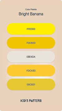 Color · Color Palette · Palette · Yellow · Bright Banana · Summer · Color Palette