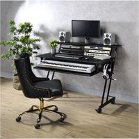 92900 Acme Furniture Suitor Black Music Studio Desk