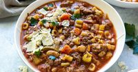 Slow Cooker Hamburger Minestrone