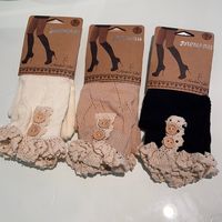 New Soft Stretchy Lace Trimmed Knee High Socks . Keep Your Legs Warm But Still Stylish And Cute! Price Per Color. Buy 2 Get 1 Free