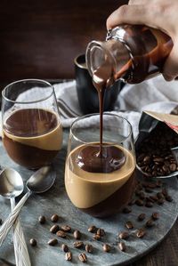 Mocha Panna Cotta with Mascarpone Cream - Layer upon layer of chocolate, coffee, and cream makes for one rich, delicious java dessert that you'll want to share with everyone!