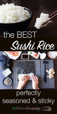 This recipe for sushi rice is the best you will ever make! Turns out perfectly seasoned and sticky every single time. Use it for sushi rolls or sashimi.