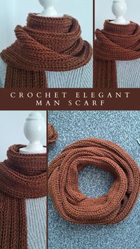 The crochet Brunswick Man Scarf is perfect for the colder months; the free pattern and video tutorial are available on my blog and Youtube channel. Crocheted with Aran weight yarn, this crochet project is perfect for beginners and experts alike. This crochet scarf features a sleek and elegant design, perfect for that special man in your life.