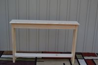 Unfinished 46 Narrow Console Sofa Foyer, Beveled Edge Pine Table W/shelf - Etsy