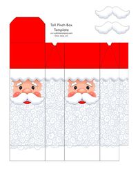 Santa face box - tall