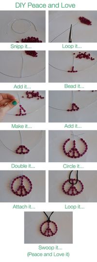 DIY peace necklace