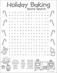 Holiday Baking Wordsearch