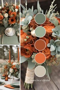 10 Stunning Orange Wedding Color Palette Ideas for Your Special Day - Francisca's Bridal