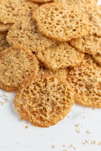 Oatmeal Lace Cookies recipe from RecipesForHolidays.com #oatmeal #lace #cookies #recipe #RecipesForHolidays