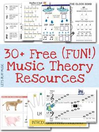 A huge collection of fun free music theory resources and worksheets for preschoolers and primary school / kindergarten age. These would be perfect for homeschool too.