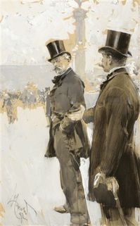 Gentlemen in Paris by Ludwig (Ludek) Marold