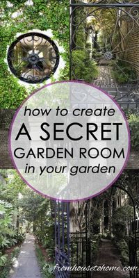 I love these secret garden design ideas. I have always wanted to do something like this in my backyard. Now I have some inspiration for my landscape! #fromhousetohome #secretgarden #gardening #gardenideas #outdoorlivingspace #patiosanddecks