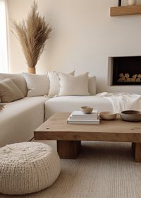 Modern interior design living room, Modern home living room, Home inspo, Interior design living room minimalist, Minimalistic living room, Living room decor minimalist, Neutral minimalist living room, Neutral decor living room, Organic design