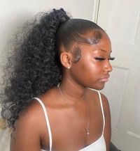 Curly Black Ponytail Idea