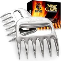 Bear Claws Meat Shredder for BBQ - Perfectly Shredded Meat, These are The Meat Claws You Need - Best Pulled Pork Shredder Claw x 2 for Barbecue, Smoker, Grill (Silver) by Mountain Grillers : Amazon.co.uk: Garden