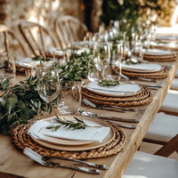 Rustic Wedding Table Decor | Simple Elegance with Natural Accents 🌿✨"