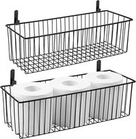 Amazon.com: Wetheny Black Wire Basket (2 Pack) - Rectangle Toilet Paper Basket Hanging Basket - Wire Baskets for Organizing Kitchen,drawer,bathroom : Tools & Home Improvement